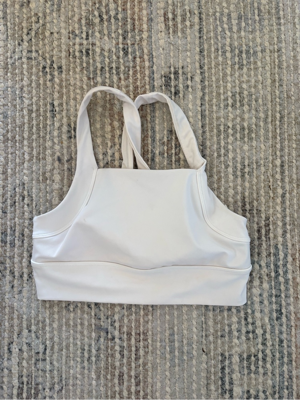Free People Cream High-Neck Sports Bralette